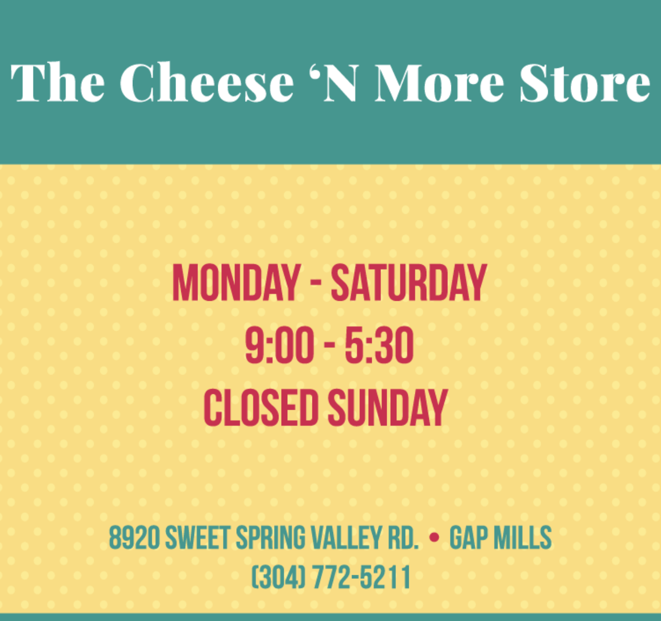 Image for The Cheese ‘N More Store