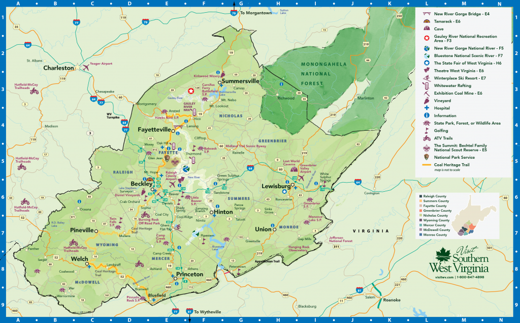 SWV519SouthernWVMap201802 Visit Southern West Virginia Visit Southern West Virginia