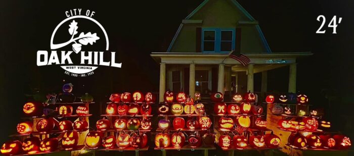 Oak Hill pumpkin display from 2024