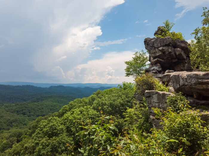 Scenic view from Pinnacle Rock State Park, WV. 